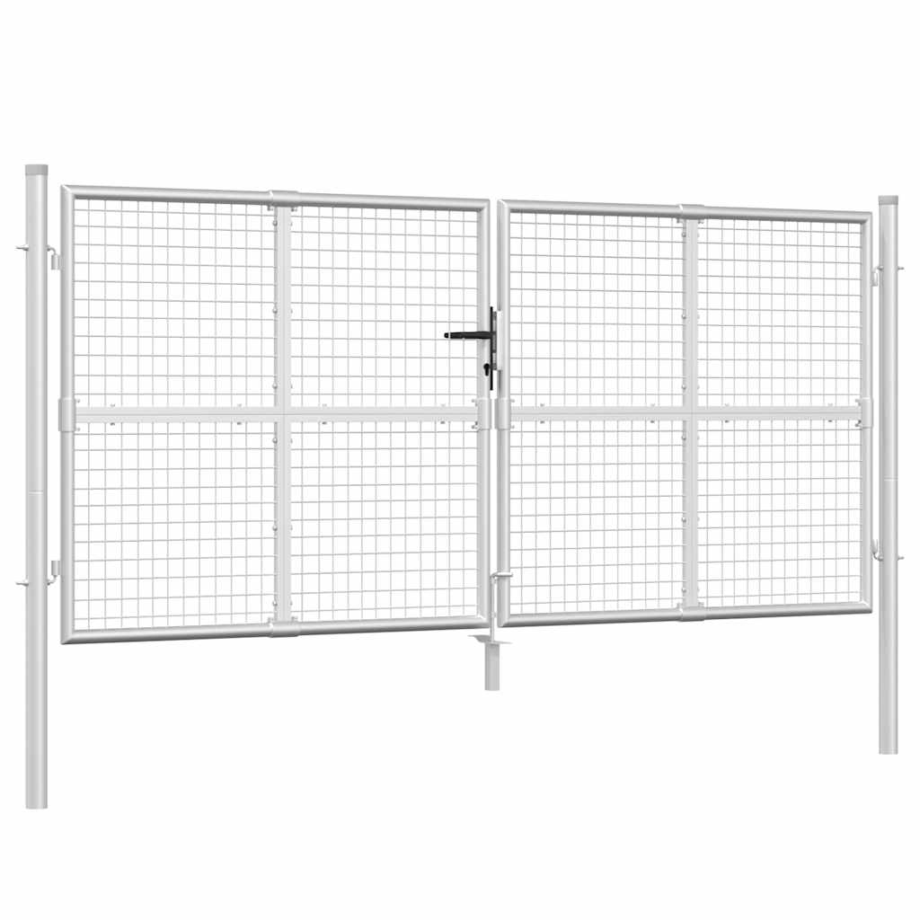 Mesh Garden Gate 300X125 Cm Galvanised Steel