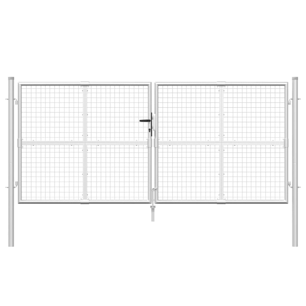 Mesh Garden Gate 300X125 Cm Galvanised Steel