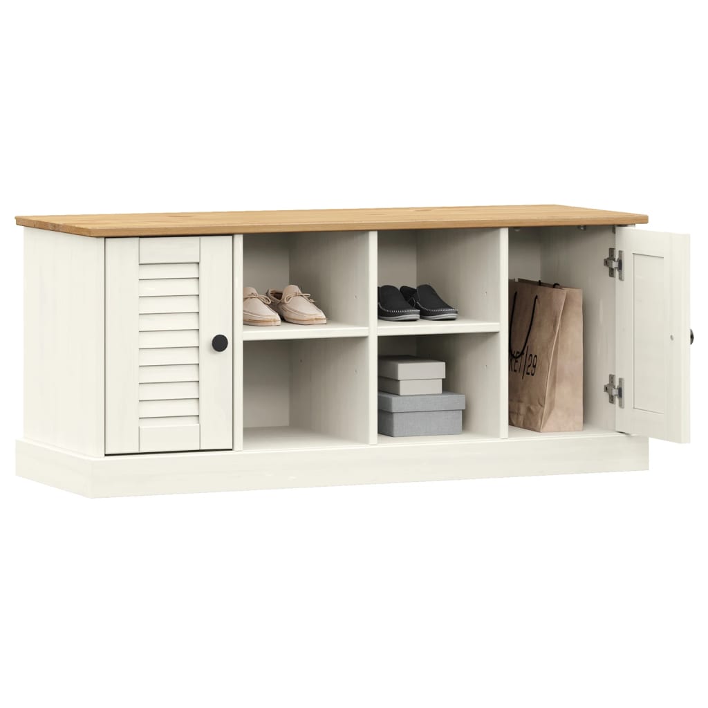 Shoe Bench Vigo 106X35X45 Cm Solid Wood Pine