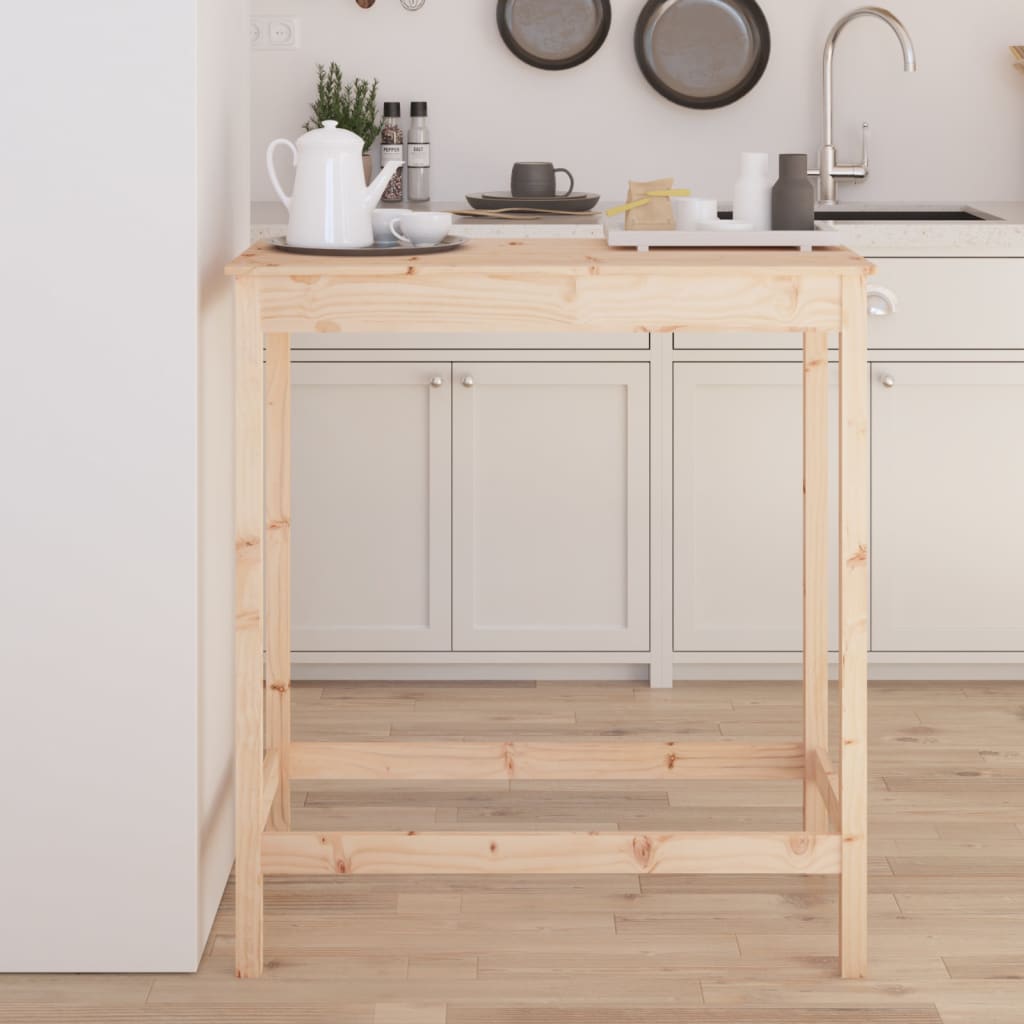 Bar Table 100X50X110 Cm Solid Wood Pine
