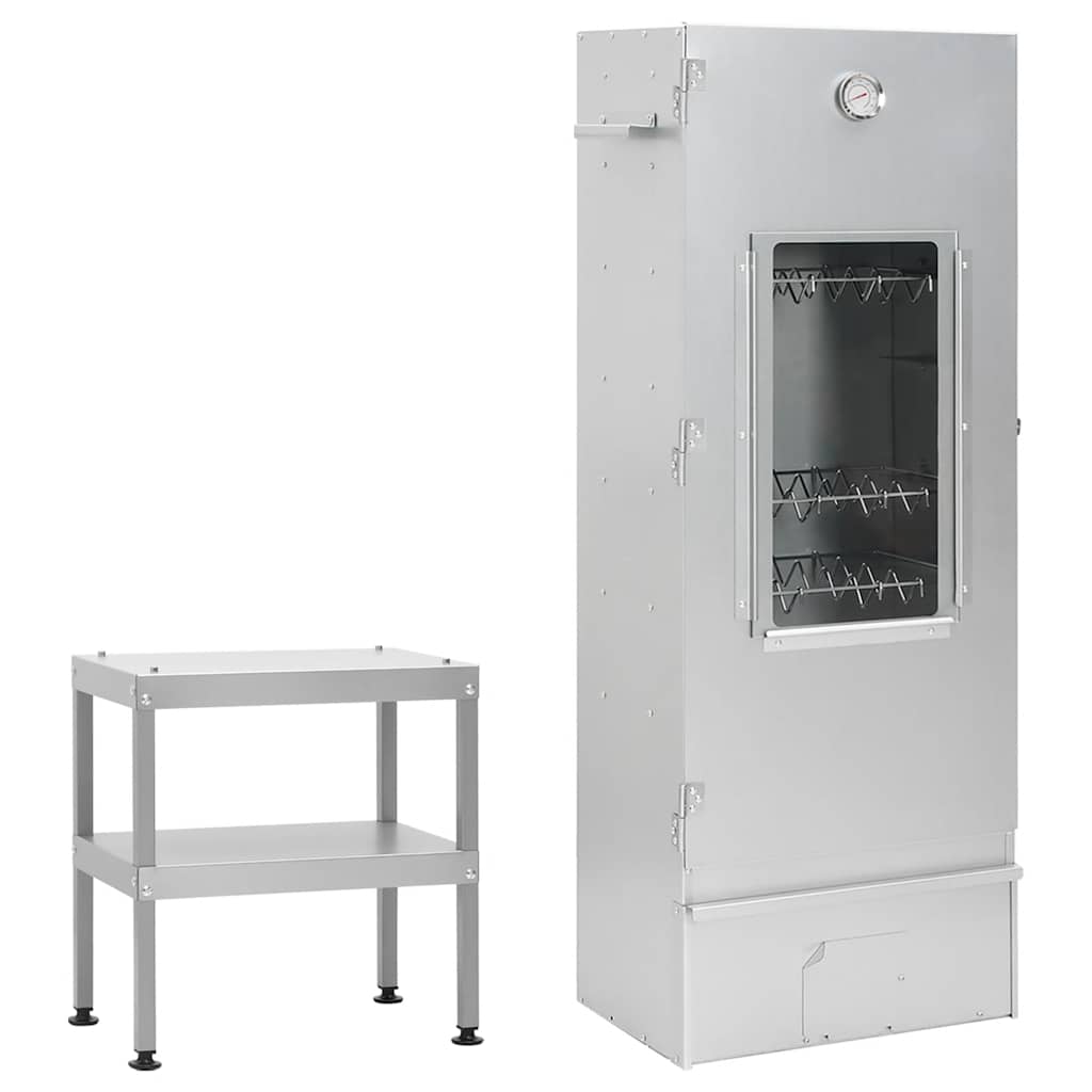 Bbq Oven Smoker With Table Galvanised Steel