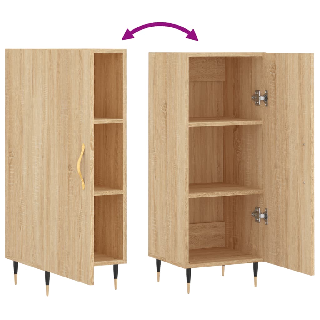 Sideboard 34.5X34X90 Cm Engineered Wood Sonoma Oak Concrete Grey Grey Sonoma 34.