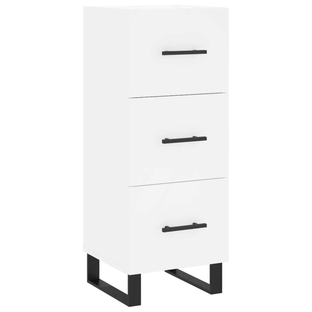 Sideboard 34.5X34X90 Cm Engineered Wood Smoked Oak Old Wood Artisan Oak White 34