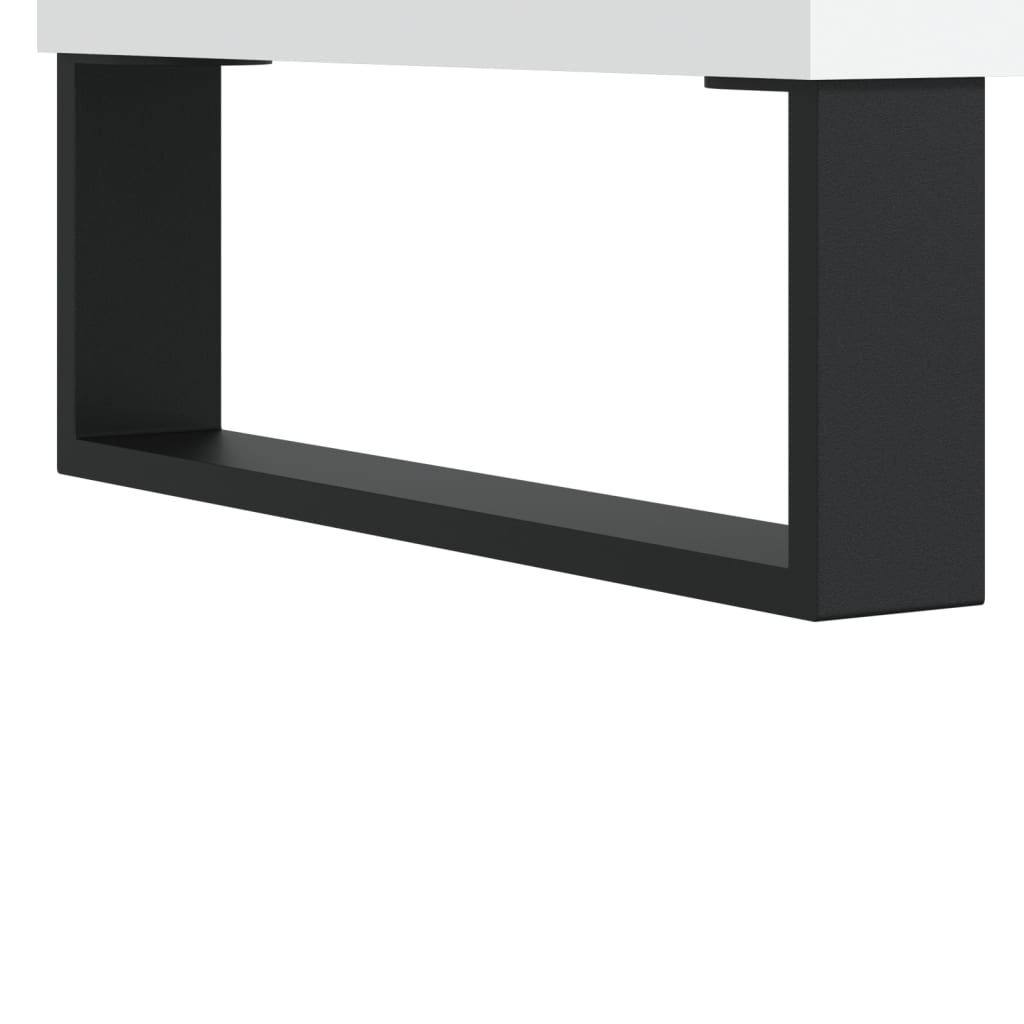 Sideboard 34.5X34X90 Cm Engineered Wood Smoked Oak Old Wood Artisan Oak White 34