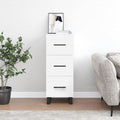 Sideboard 34.5X34X90 Cm Engineered Wood Smoked Oak Old Wood Artisan Oak White 34
