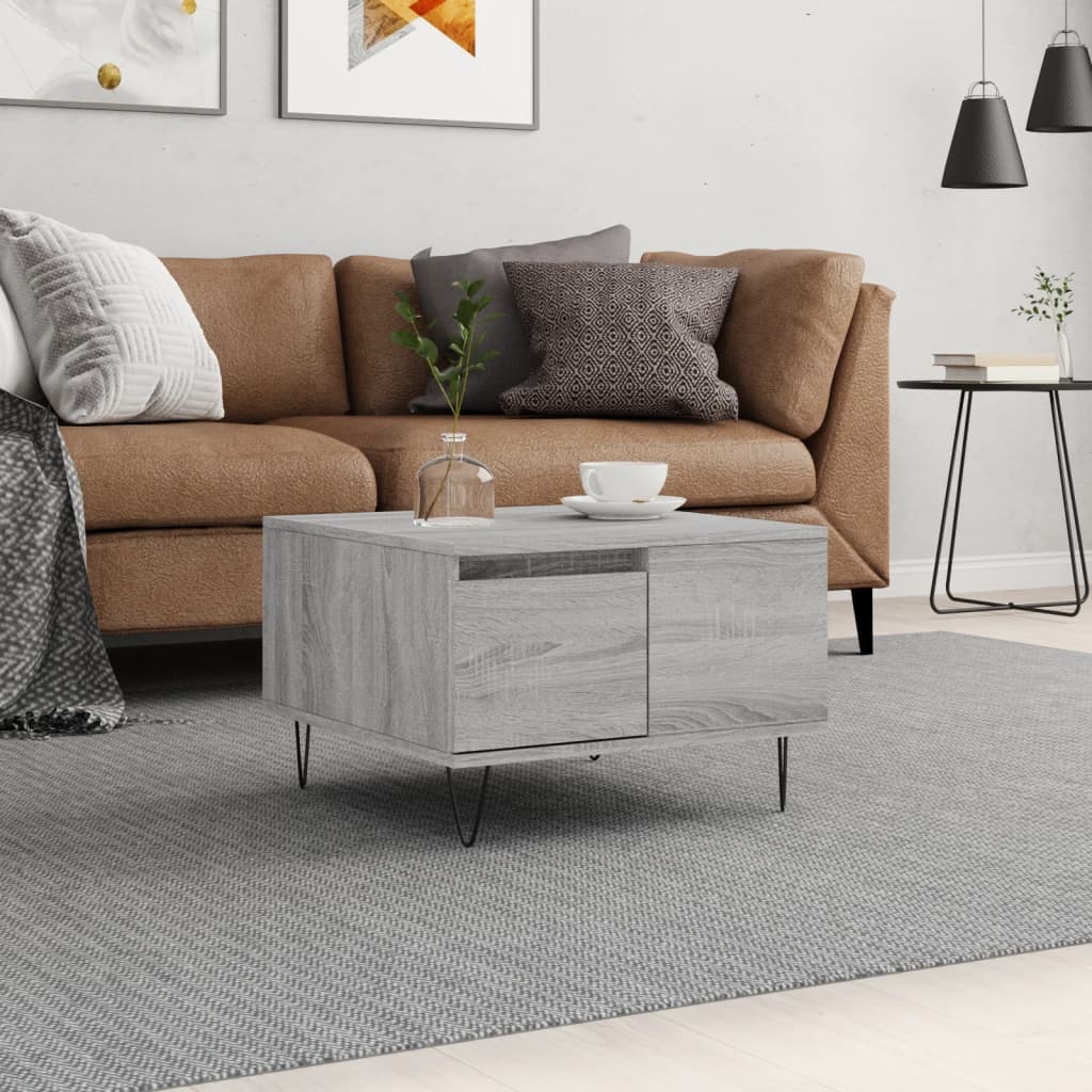 Coffee Table 55X55X36.5 Cm Engineered Wood