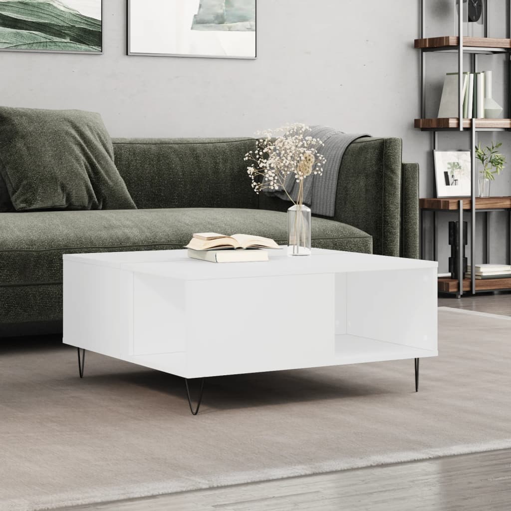 Coffee Table 80X80X36.5 Cm Engineered Wood