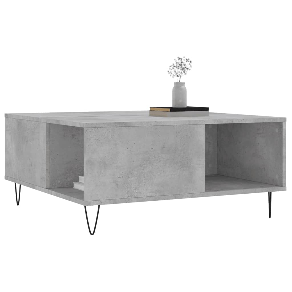 Coffee Table 80X80X36.5 Cm Engineered Wood