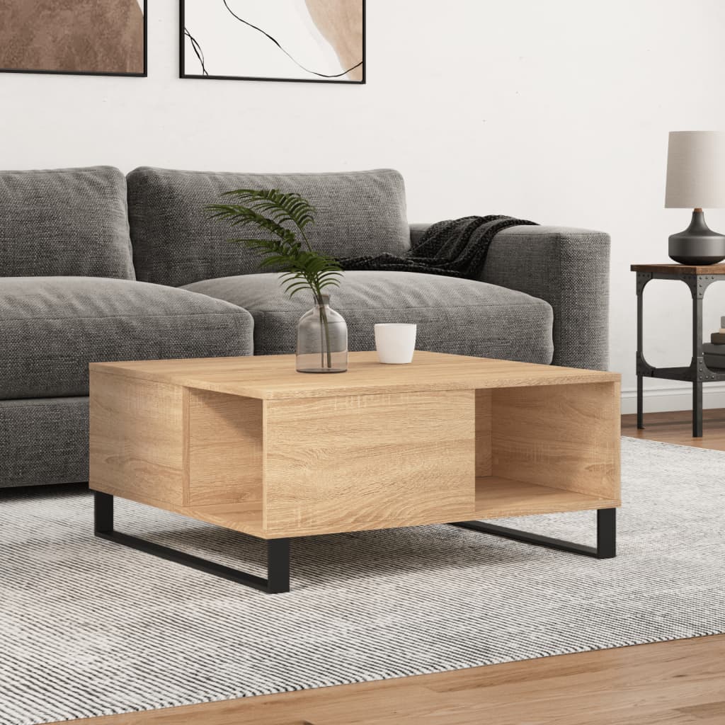 Coffee Table 80X80X36.5 Cm Engineered Wood