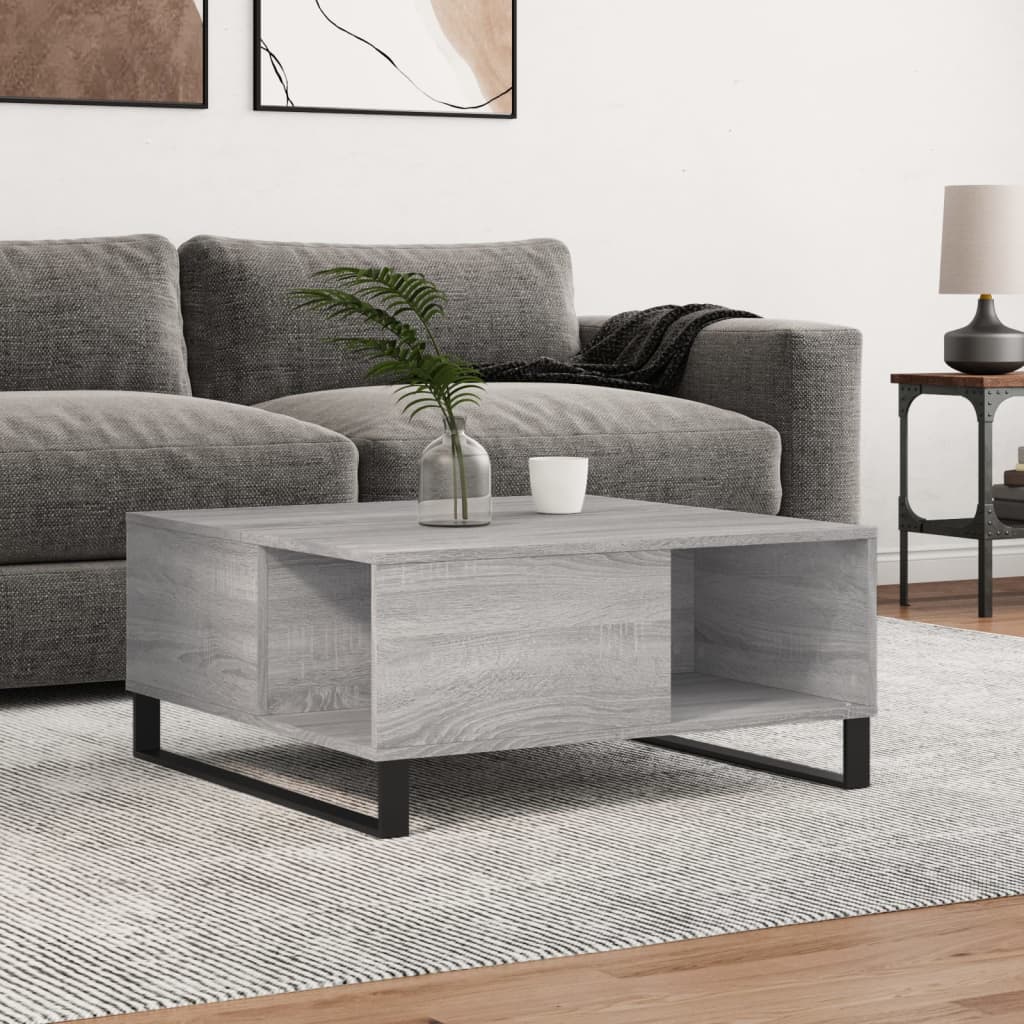 Coffee Table 80X80X36.5 Cm Engineered Wood