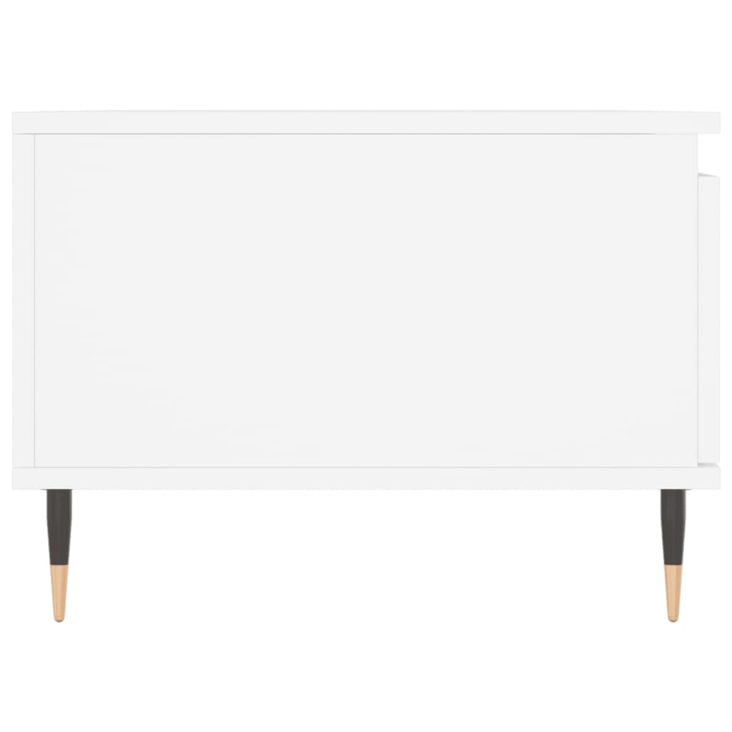 Coffee Table White Drawer Modern Living Room 90x50x36cm black Engineered wood 90