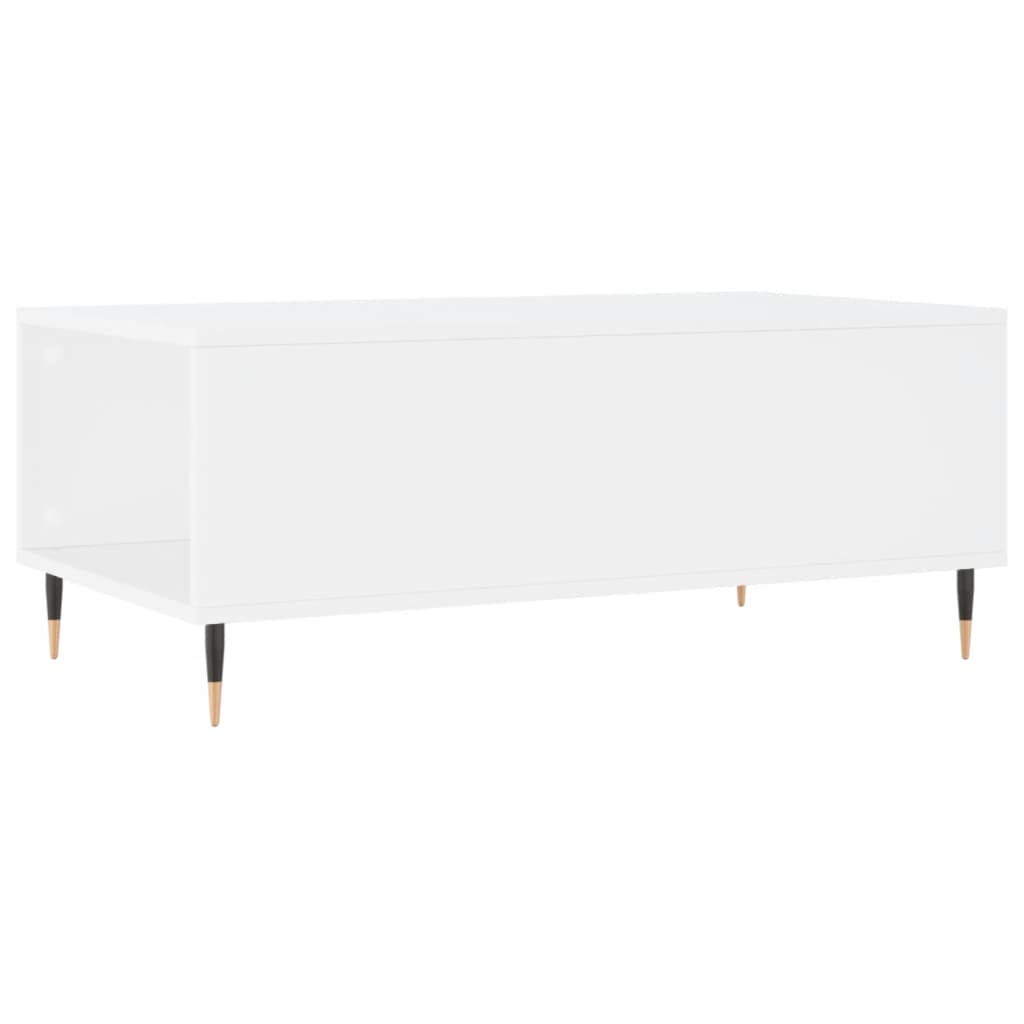 Coffee Table White Drawer Modern Living Room 90x50x36cm black Engineered wood 90