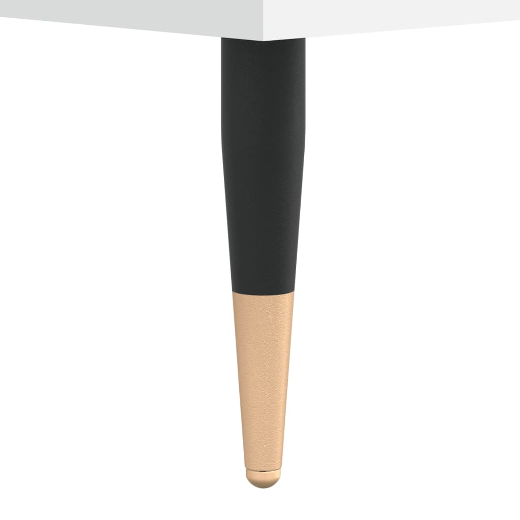 Coffee Table White Drawer Modern Living Room 90x50x36cm black Engineered wood 90