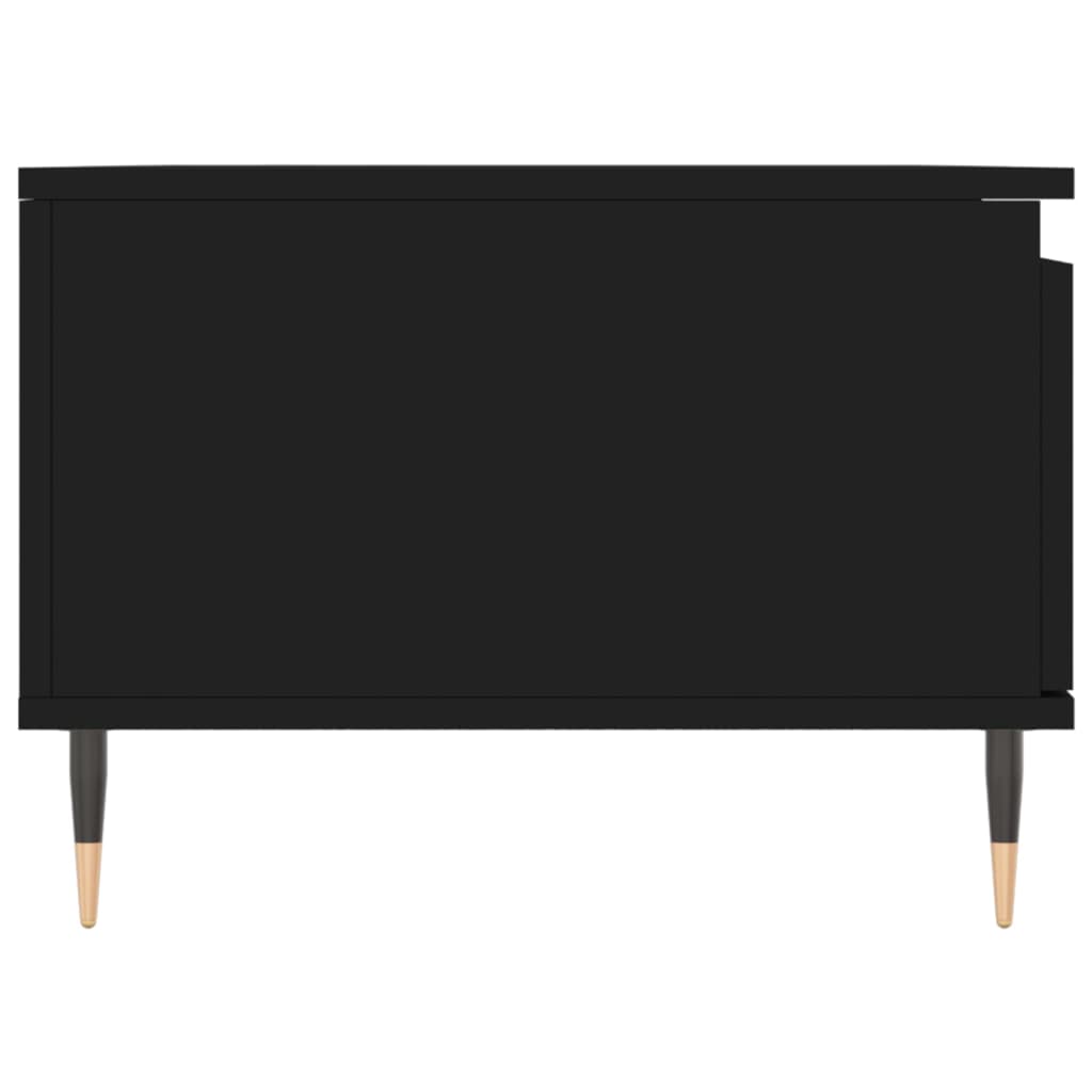 Coffee Table White Drawer Modern Living Room 90X50X36Cm Black Engineered Wood 90