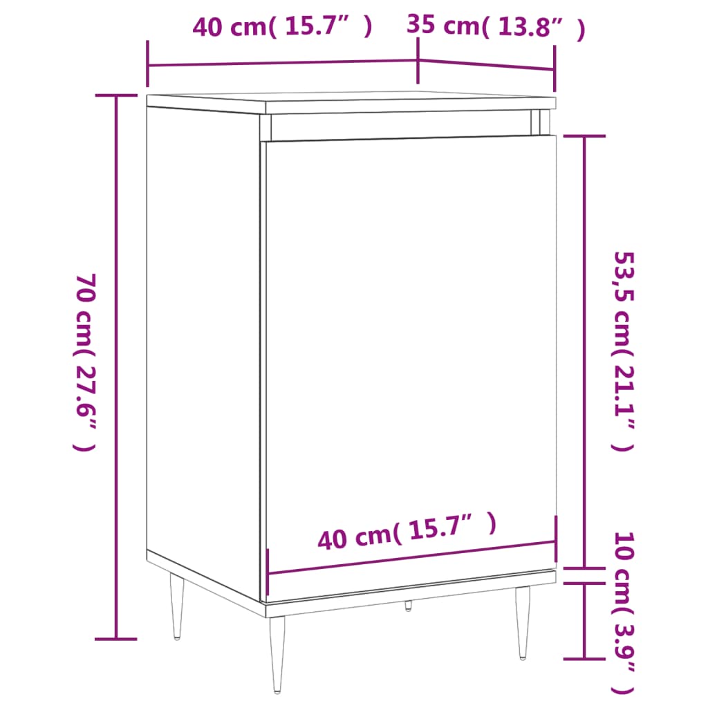 Sideboard 40X35X70 Cm Engineered Wood