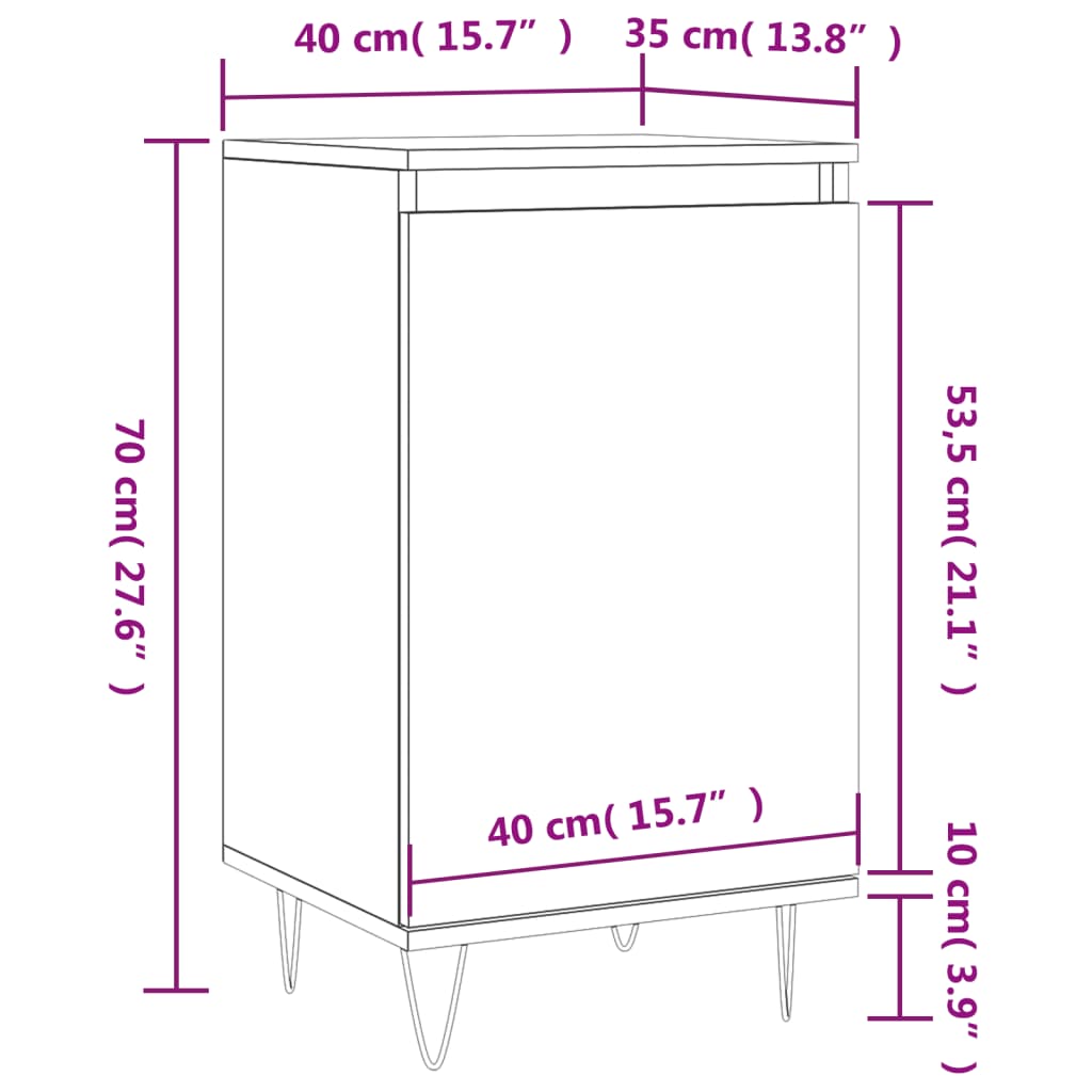 Sideboard 40X35X70 Cm Engineered Wood