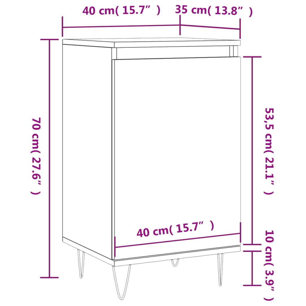 Sideboard 40X35X70 Cm Engineered Wood