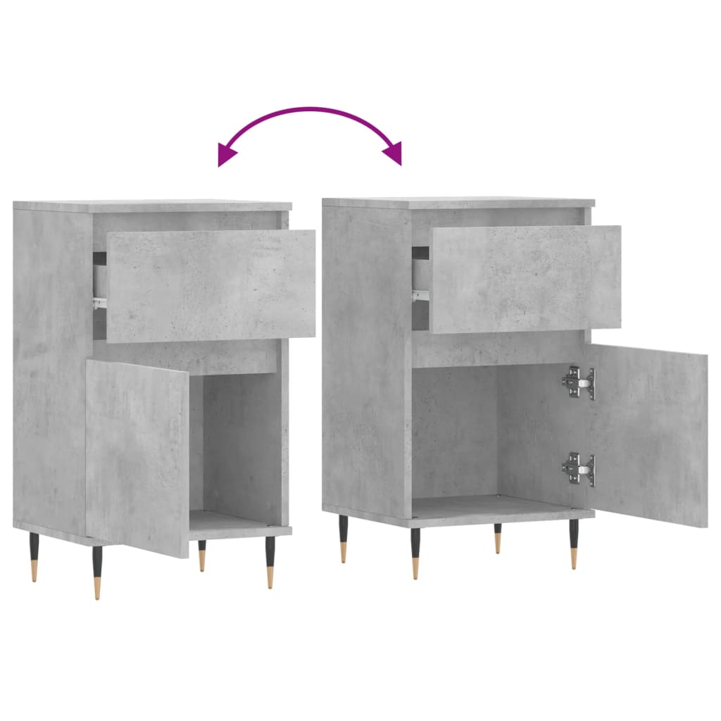 Sideboards 2 Pcs 40X35X70 Cm Engineered Wood