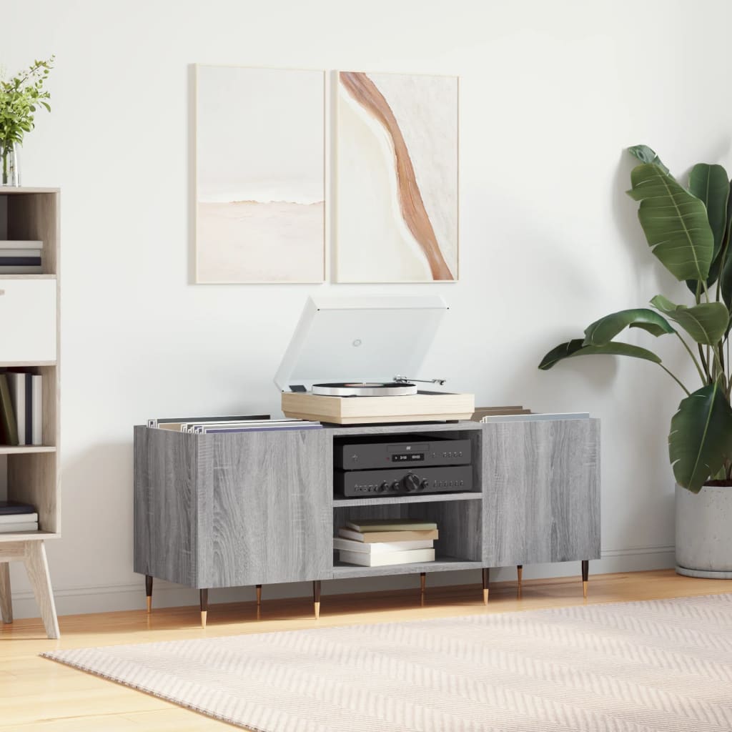 Record Cabinet 121X38X48 Cm Engineered Wood