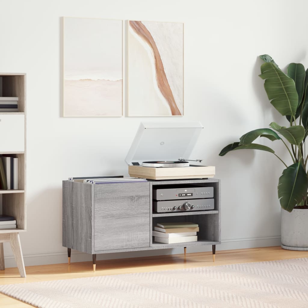 Record Cabinet 85X38X48 Cm Engineered Wood