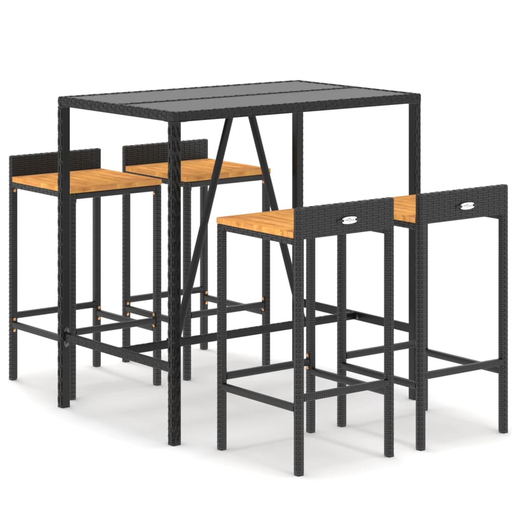 Garden Bar Set | | Pe Rattan | Footrest | Garden Bar Set