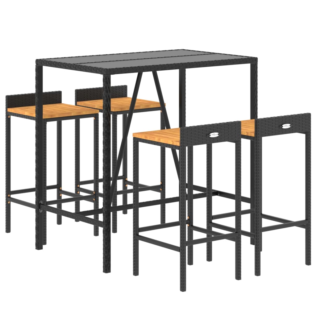 Garden Bar Set | | Pe Rattan | Footrest | Garden Bar Set