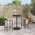 5 Piece Garden Bar Set Poly Rattan&Solid Wood Acacia