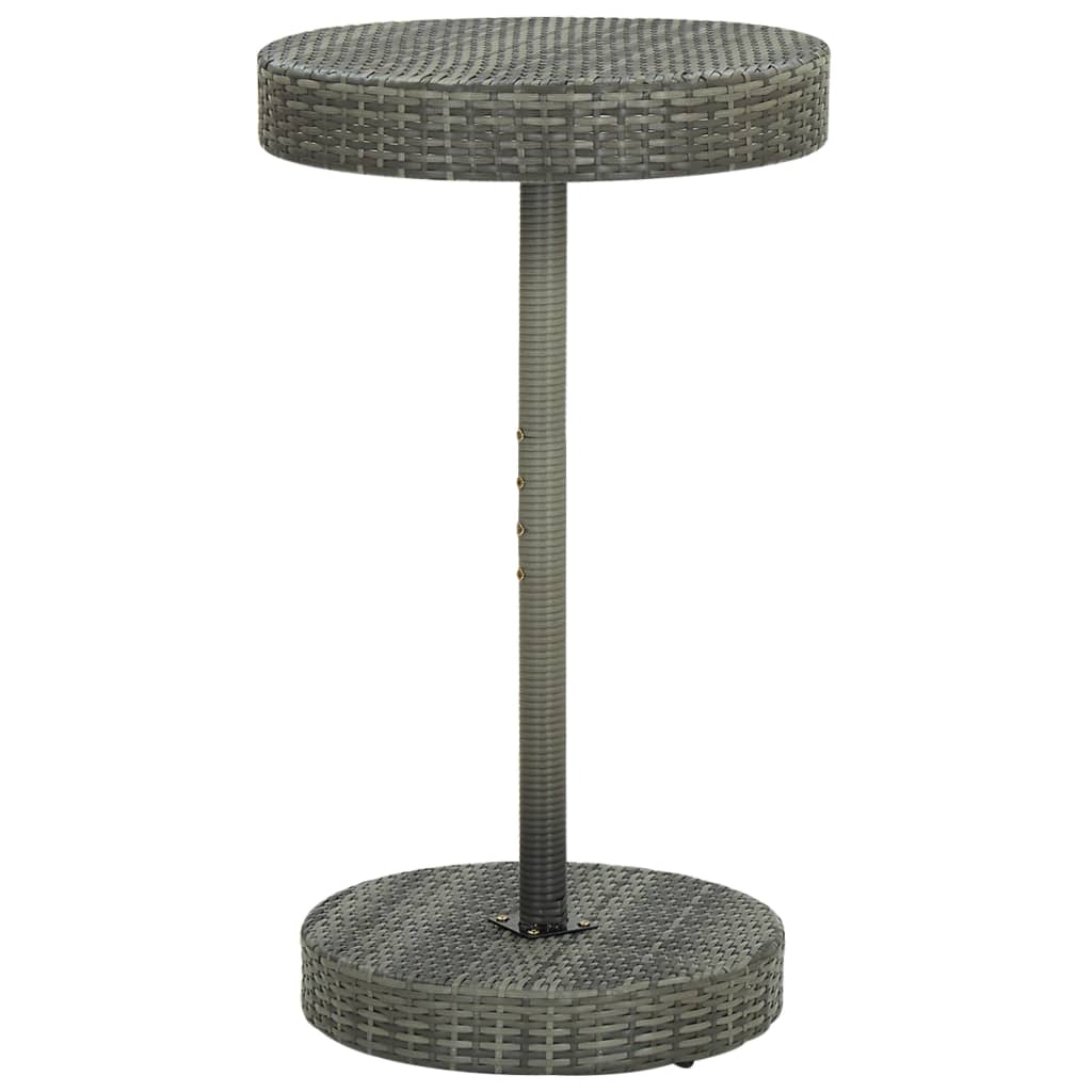 Outdoor Furniture Set 5 Piece Garden Bar Poly Rattan&Solid Wood Acacia Black 40