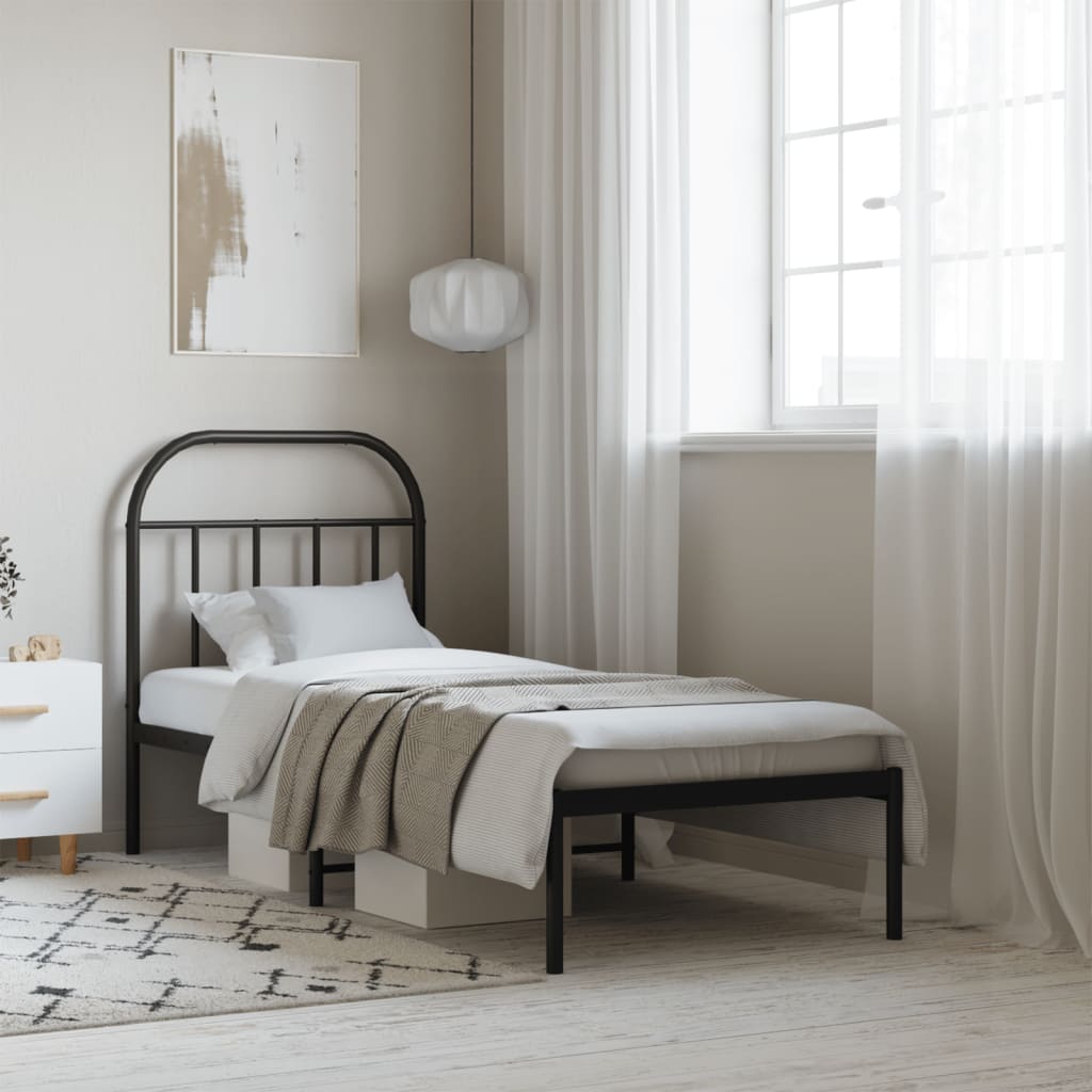 Metal Bed Frame Without Mattress 90X190Cm