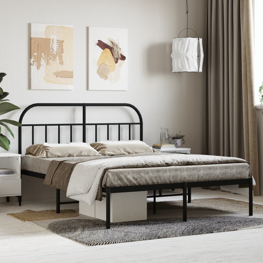 Metal Bed Frame Without Mattress 90X190Cm