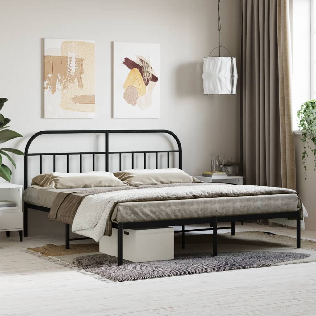 Metal Bed Frame Without Mattress 90X190Cm