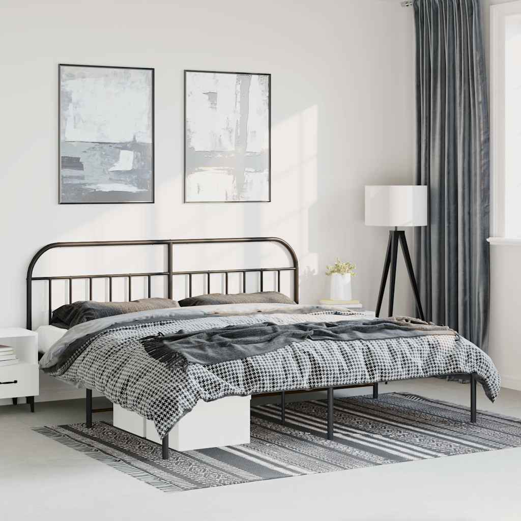 Metal Bed Frame Without Mattress 90X190Cm