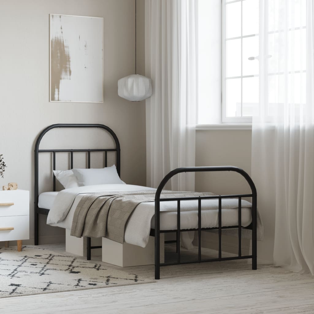 Metal Bed Frame Without Mattress 90X190Cm