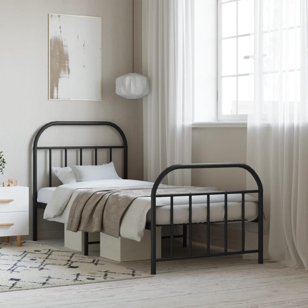 Metal Bed Frame Without Mattress 90X190Cm