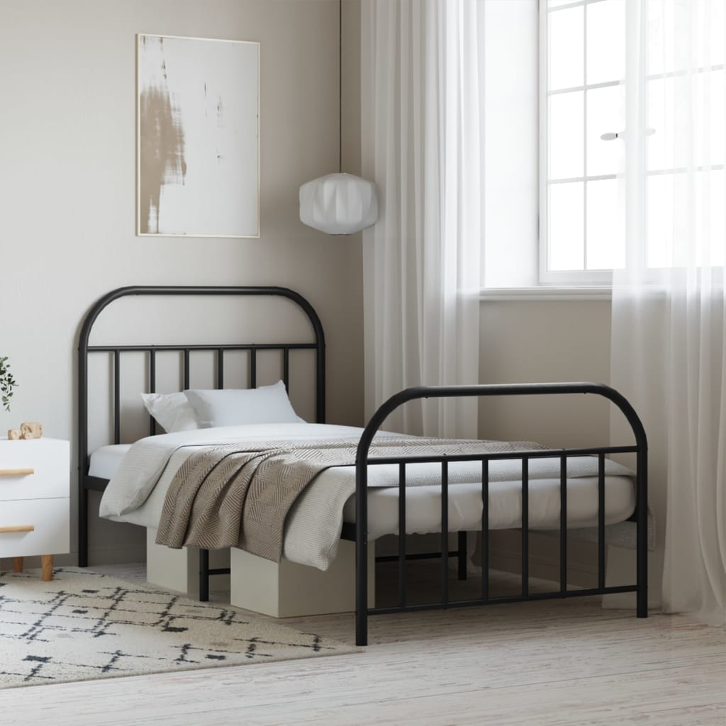 Metal Bed Frame Without Mattress 90X190Cm