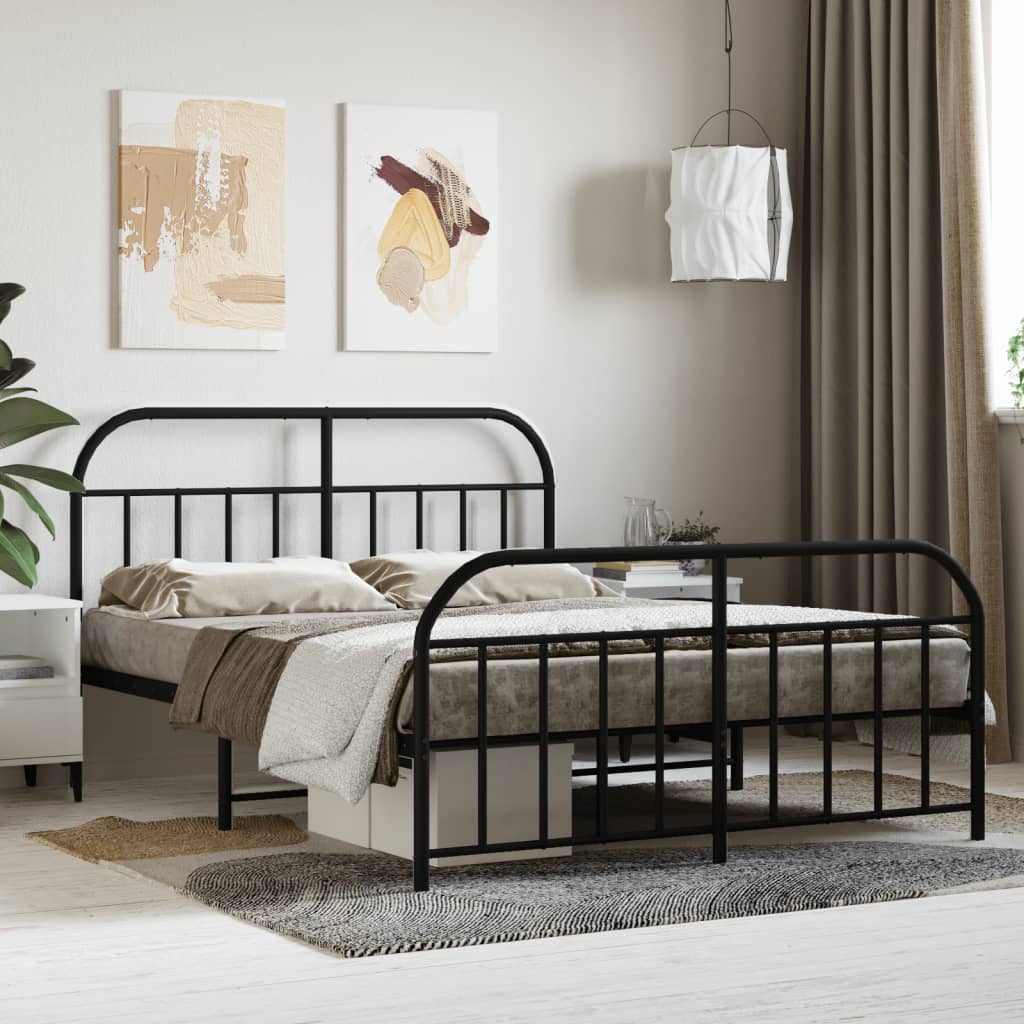 Metal Bed Frame Without Mattress 90X190Cm