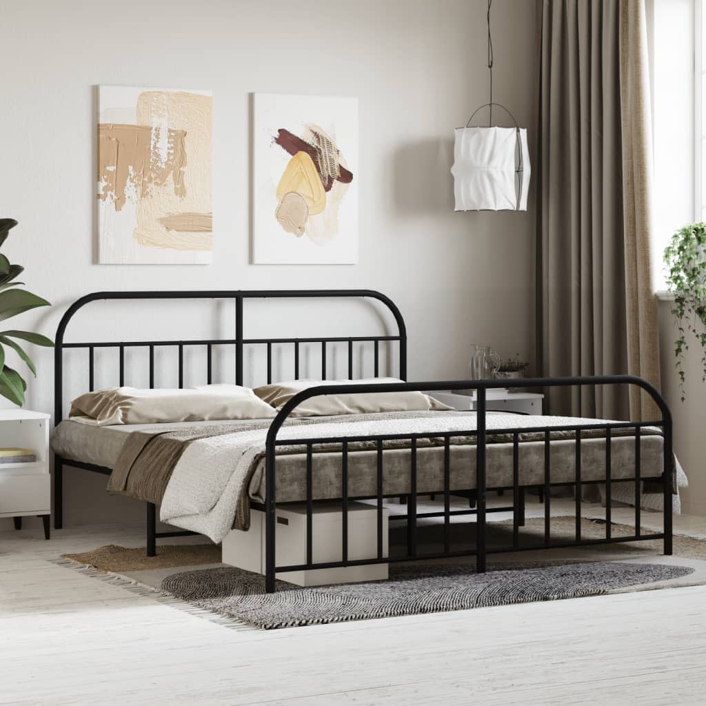 Metal Bed Frame Without Mattress 90X190Cm