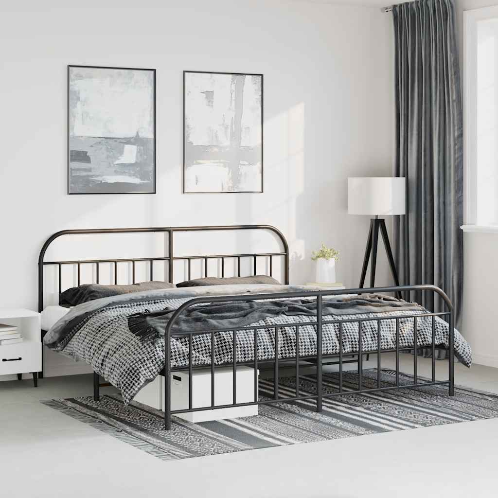 Metal Bed Frame Without Mattress 90X190Cm