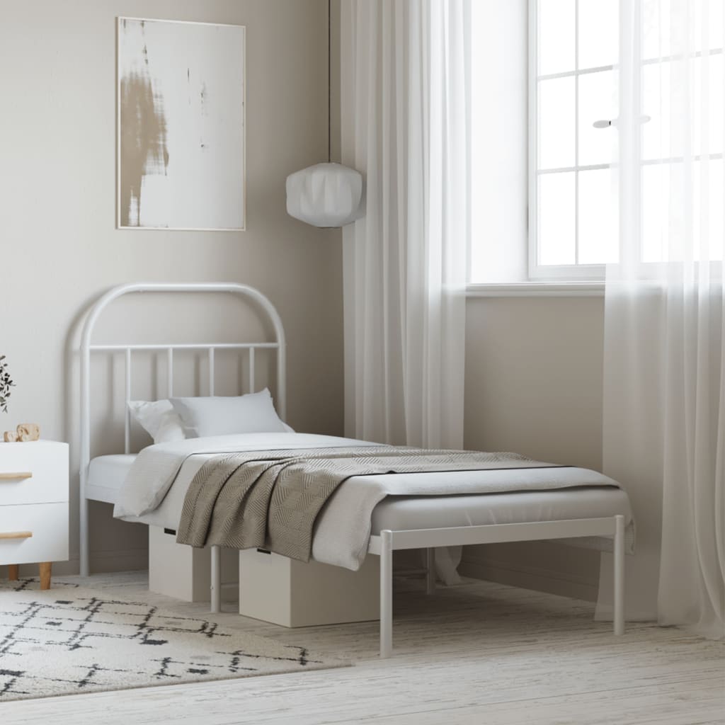 Metal Bed Frame Without Mattress 90X190Cm