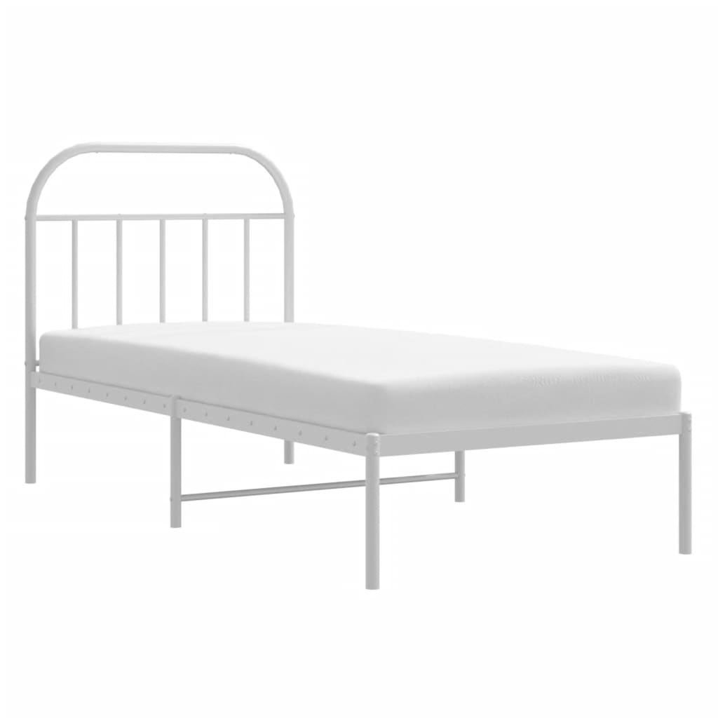 Metal Bed Frame Without Mattress 90X190Cm