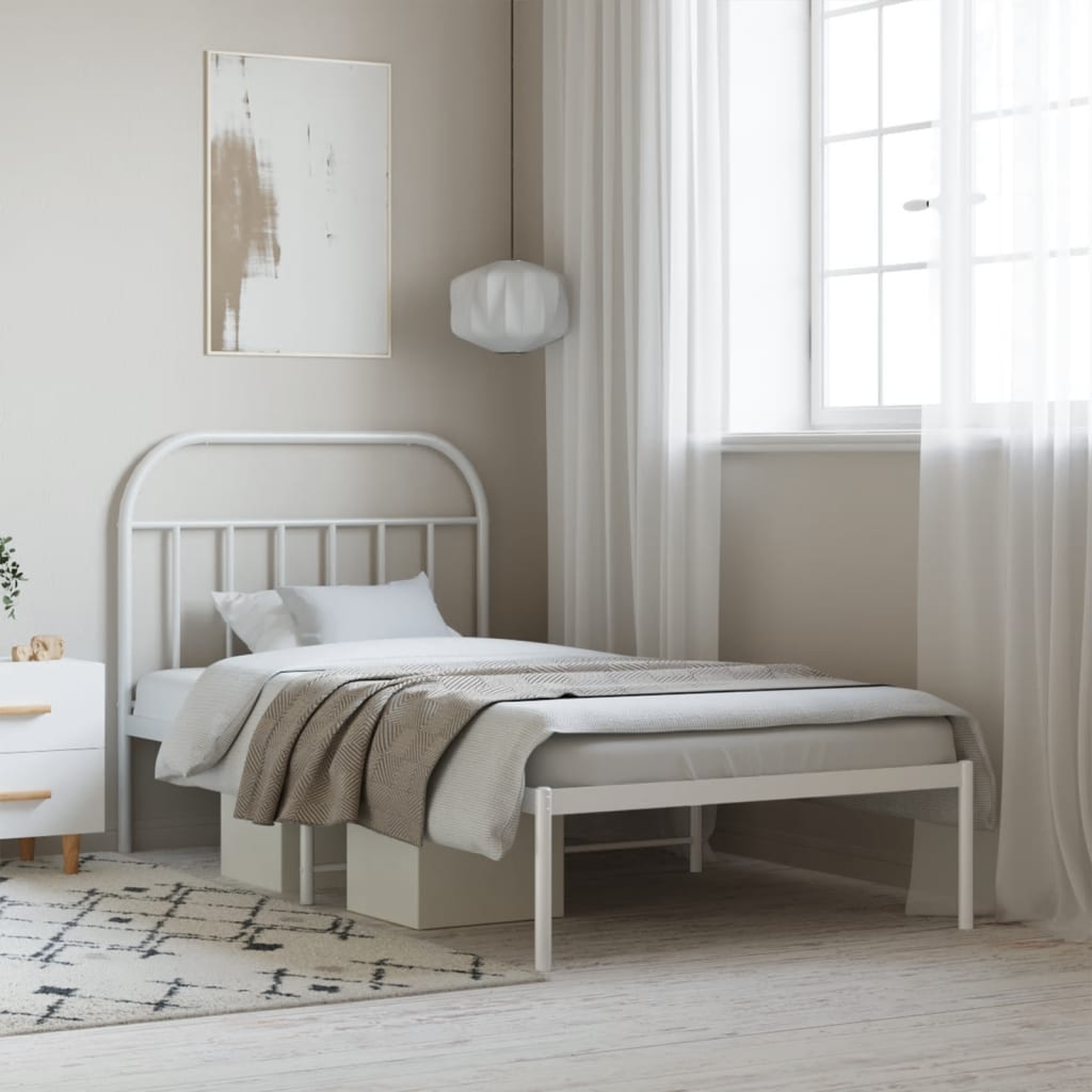 Metal Bed Frame Without Mattress 90X190Cm