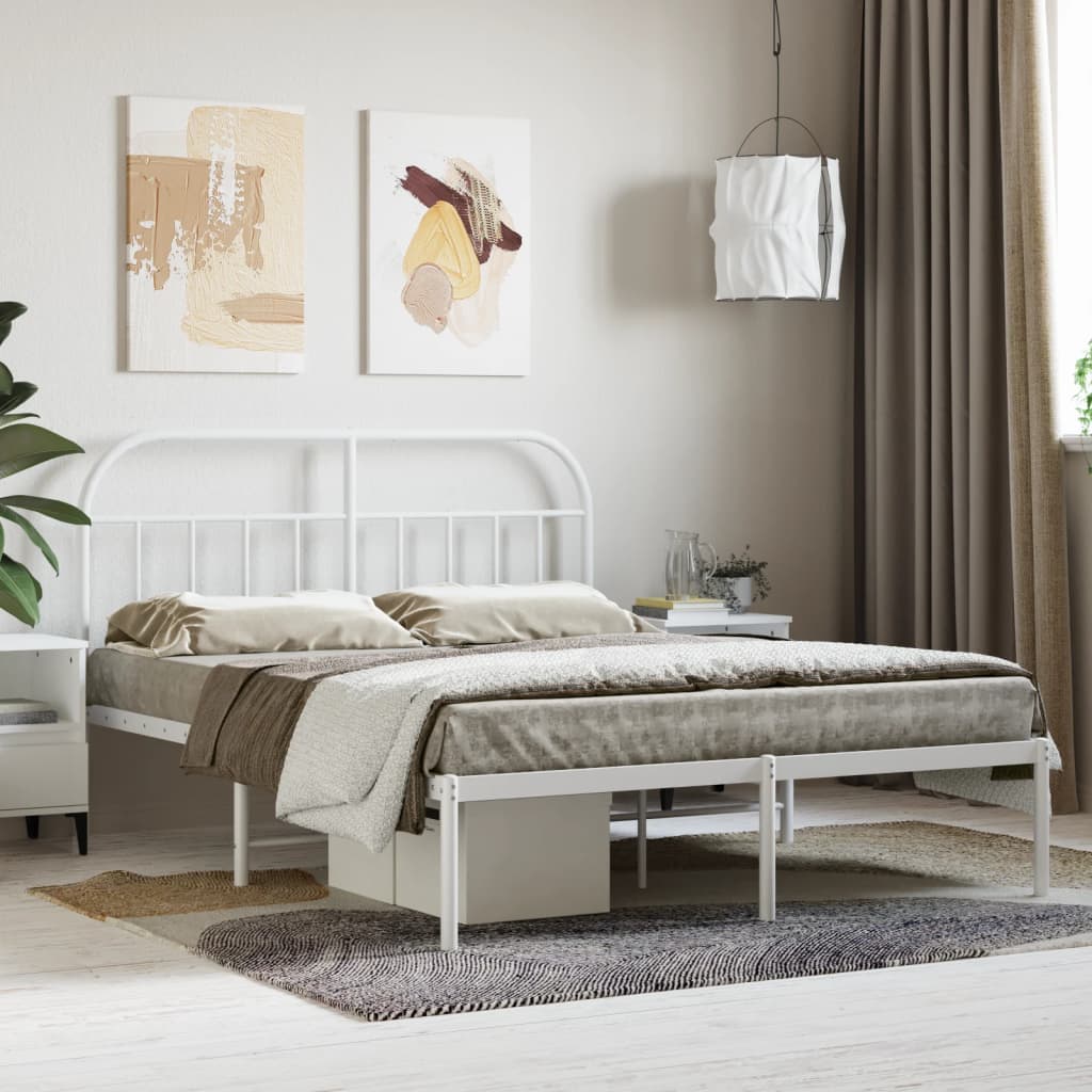 Metal Bed Frame Without Mattress 90X190Cm