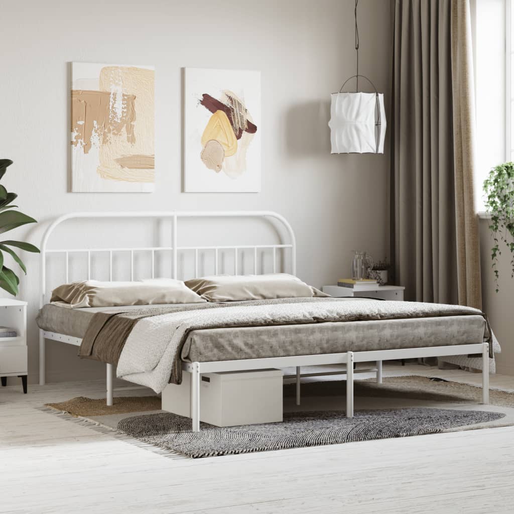 Metal Bed Frame Without Mattress 90X190Cm