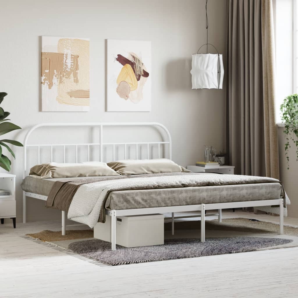 Metal Bed Frame Without Mattress 90X190Cm