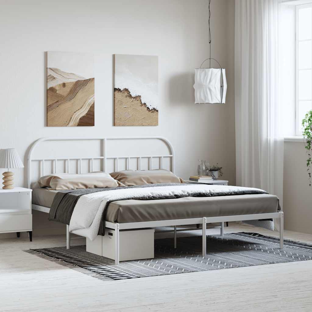 Metal Bed Frame Without Mattress 90X190Cm