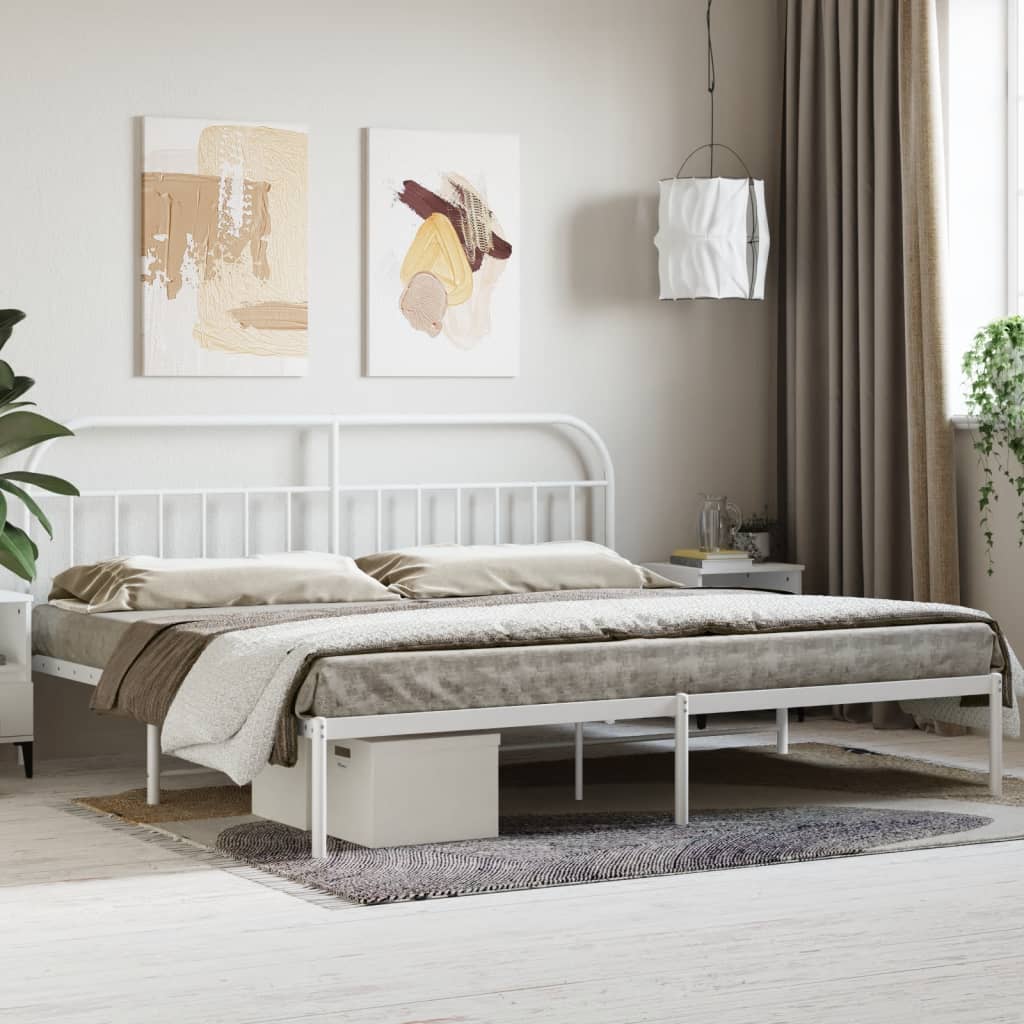 Metal Bed Frame Without Mattress 90X190Cm
