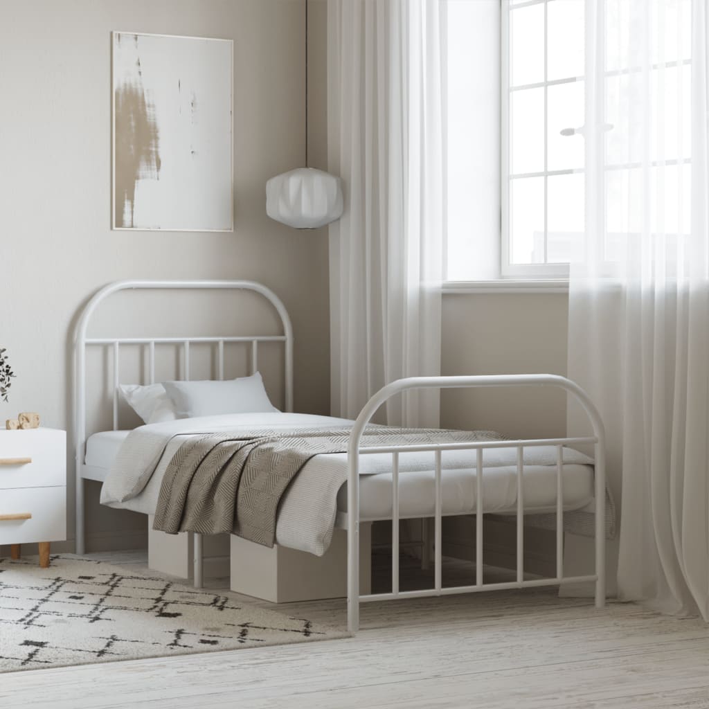 Metal Bed Frame Without Mattress 90X190Cm