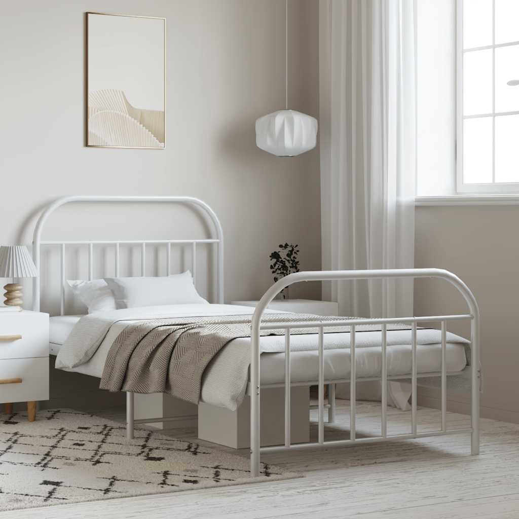 Metal Bed Frame Without Mattress 90X190Cm