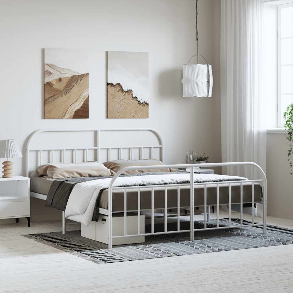 Metal Bed Frame Without Mattress 90X190Cm