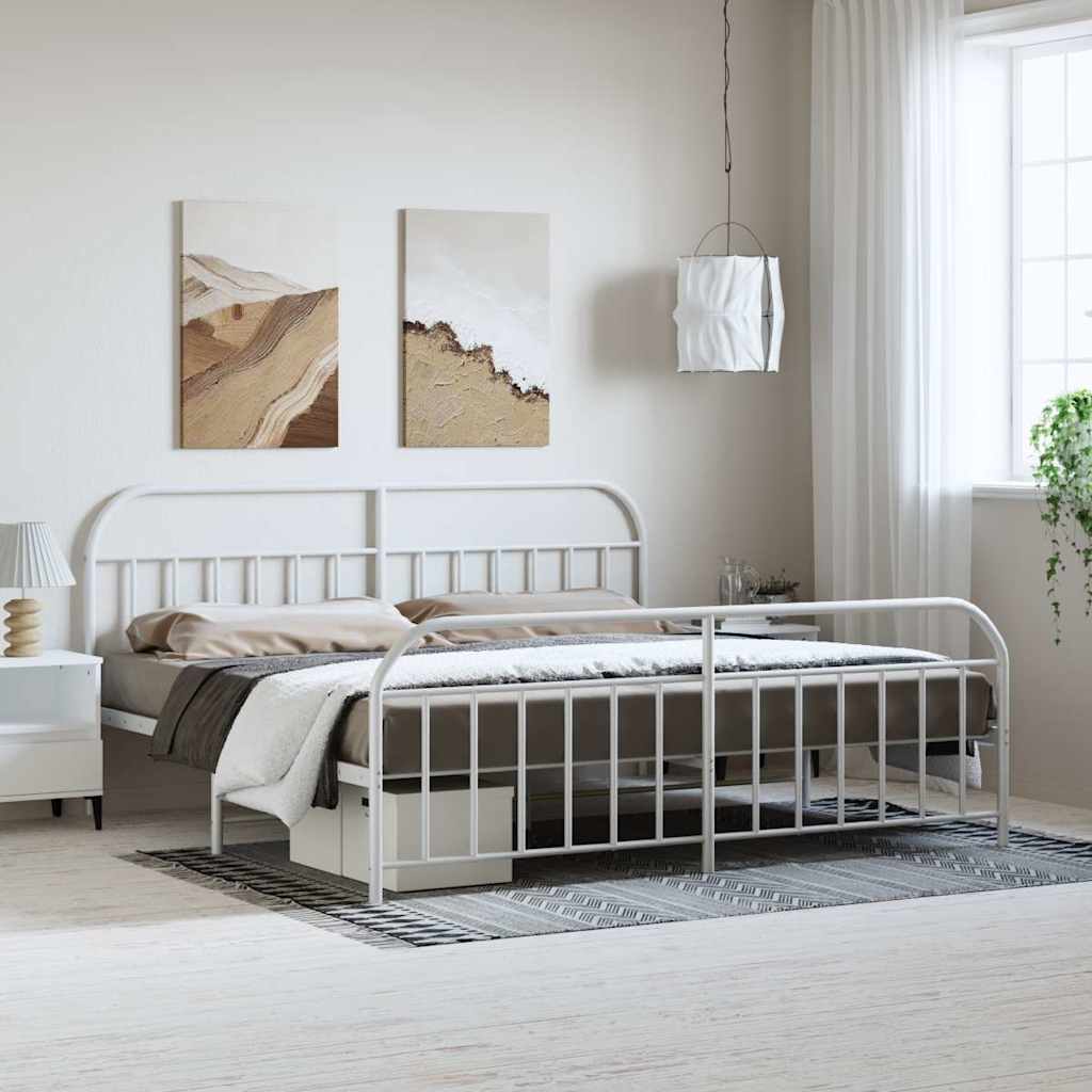 Metal Bed Frame Without Mattress 90X190Cm